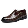 Mens Pointed Toe Loafer Style Dress Shoes PU Leather Casual Slip-On Business Footwear Office Daily Wear