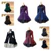 Medieval Renaissance Vintage Butterfly Long Sleeve Cosplay Dress