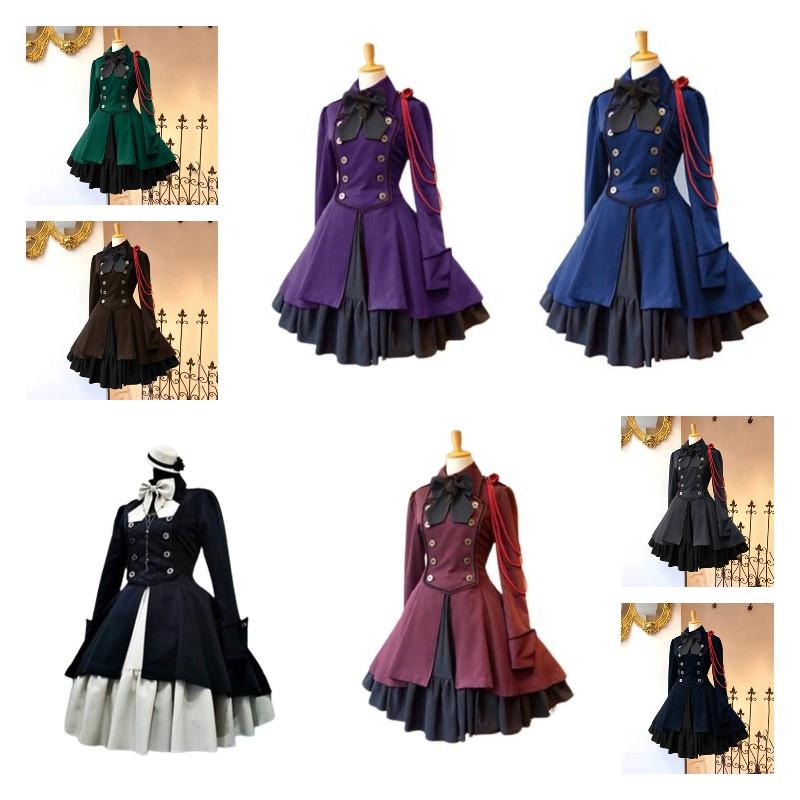 Medieval Renaissance Vintage Butterfly Long Sleeve Cosplay Dress