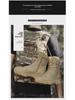 Men's High-Top Leather Outdoor Work Boots - Large Size, Lace-Up, Thick-Sole for Hiking, Autumn/Winter.