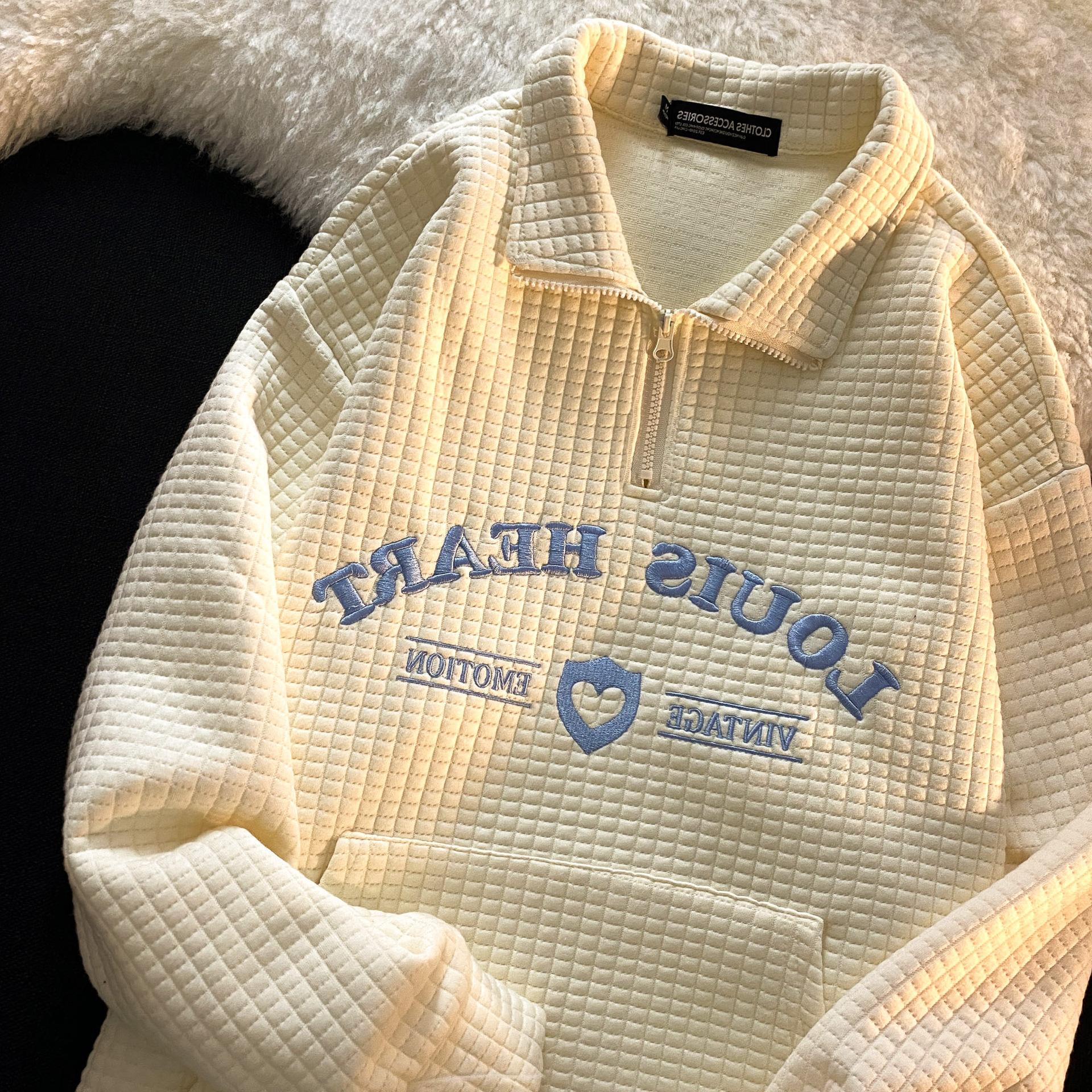 

Новые женские толстовки с лацканами, толстовка, рубашка поло, свитер с лацканами, женский топ с вышивкой большого размера XXL белый