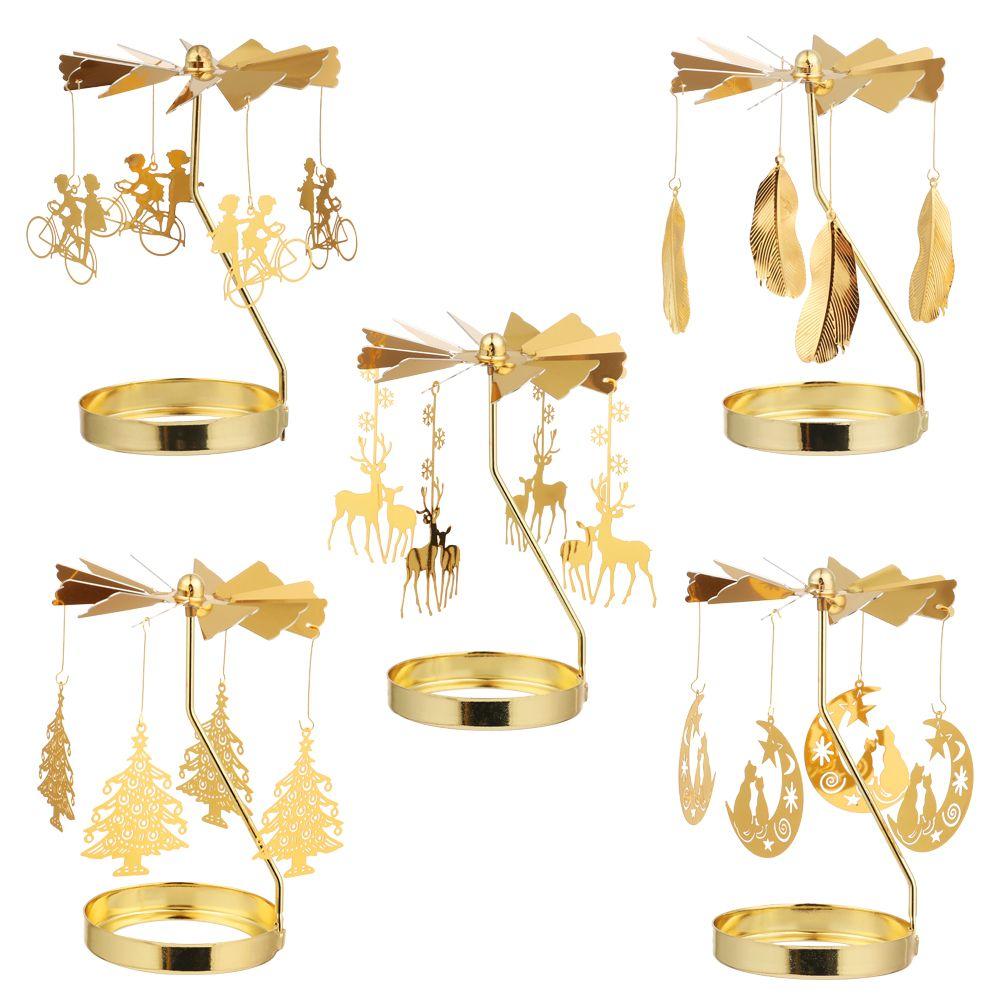 Decoration Christmas Supplies Wedding Romantic Rotating Candle Stand Candlesticks Candle Holder
