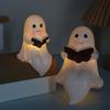 Ghost Halloween Decor Night Light Halloween Decorations Indoor Ghost Reading Book Figurine Book Lovers Gifts Table Decorations/