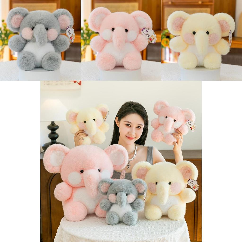 Plush Elephant Toy For Kids Girls Boys Cute Cartoon Soft Stuffed Animal Gift