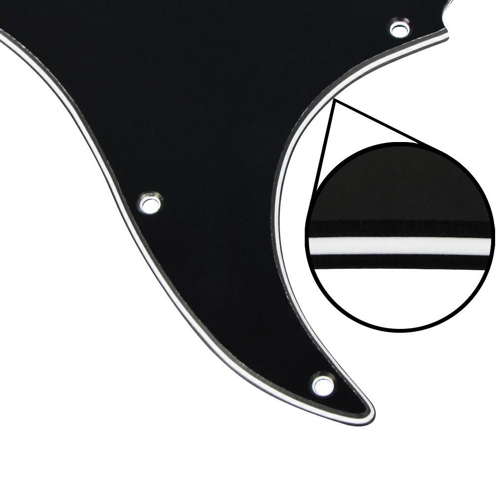 FLEOR Set of 11 Hole ST Guitar Pickguard SSS Scratch Plate Back Plate & Screws for Electric Guitar Parts