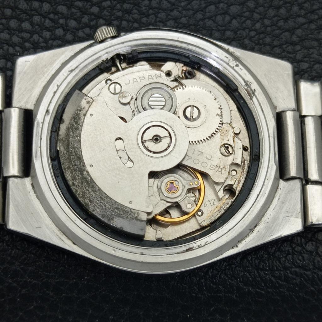 GENUINE VINTAGE SEIKO 5 AUTOMATIC JAPAN 7009A MENS ORANGE DIAL WATCH A702121-5 R208-a702121