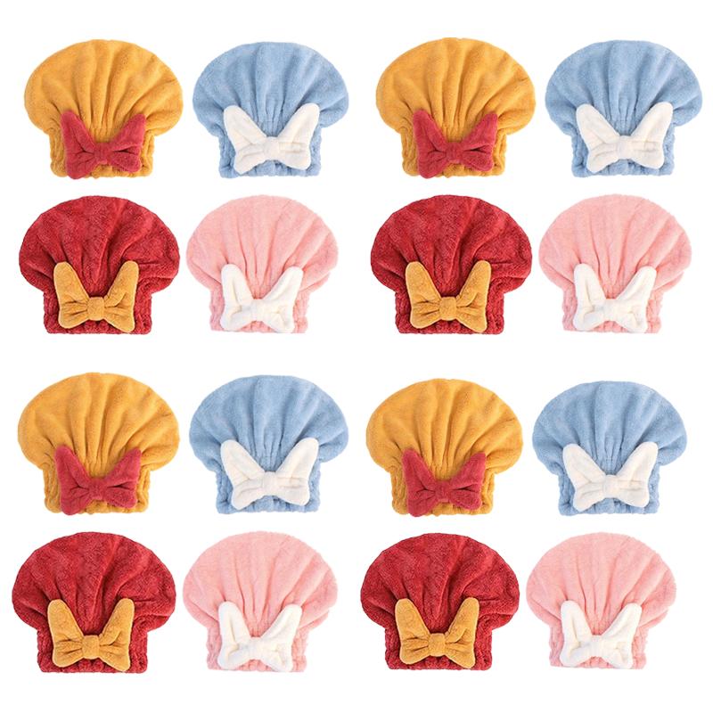 FASHION Lovely Little Bear Hair Drying Cap Towel Microfiber Quickly Dry Hair Shower Hat Wrapped Towels Bathing Cap Bathroom Accessories