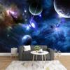 Stjernehimmel 3d veggmaleri Universe Fjernbar Stort tapet Space Planet Bakgrunn Til Stue Soverom Hjemmeinnredning