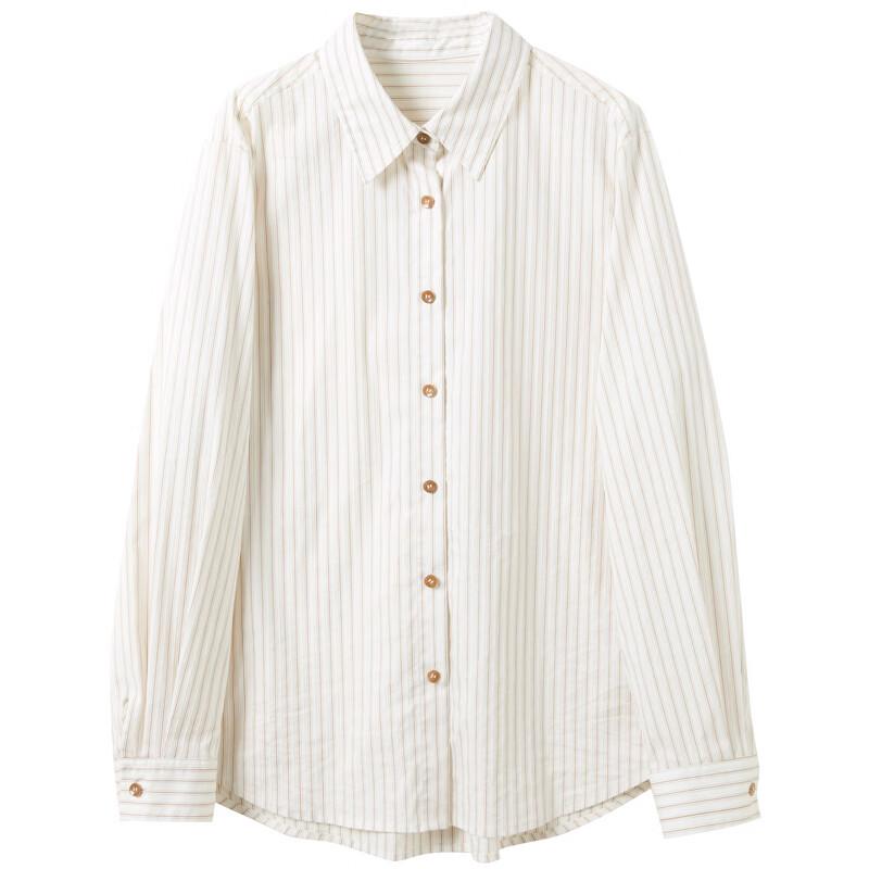 SanCai Women's Striped Long Sleeve Commuter Shirt