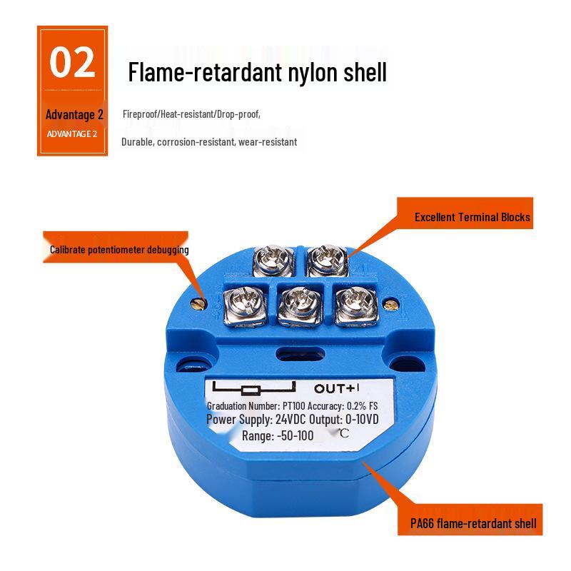 SBWZ-PT100 4-20mA Temperature Transmitter with Sensing Probe