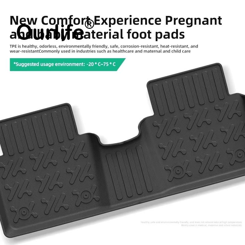 Car Trunk Mat For IM MOTORS L6 MG IM5 2026 2027 TPE Floor Mats All Weather Anti-Slip Rear Trunk Pad Cargo Liner Anti Dirty Pads