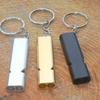 Portable Aluminum Alloy Keychain Double Tube Life Whistle Is A Convenient and Practical Outdoor Survival Tool for Small Items