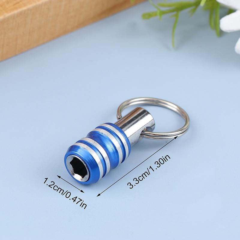 1/5Pcs 1/4Inch Hex Shank Screwdriver Bits Holder Extension Bar Drill Adapter Drill Bit Quick Release Easy Change Keychain