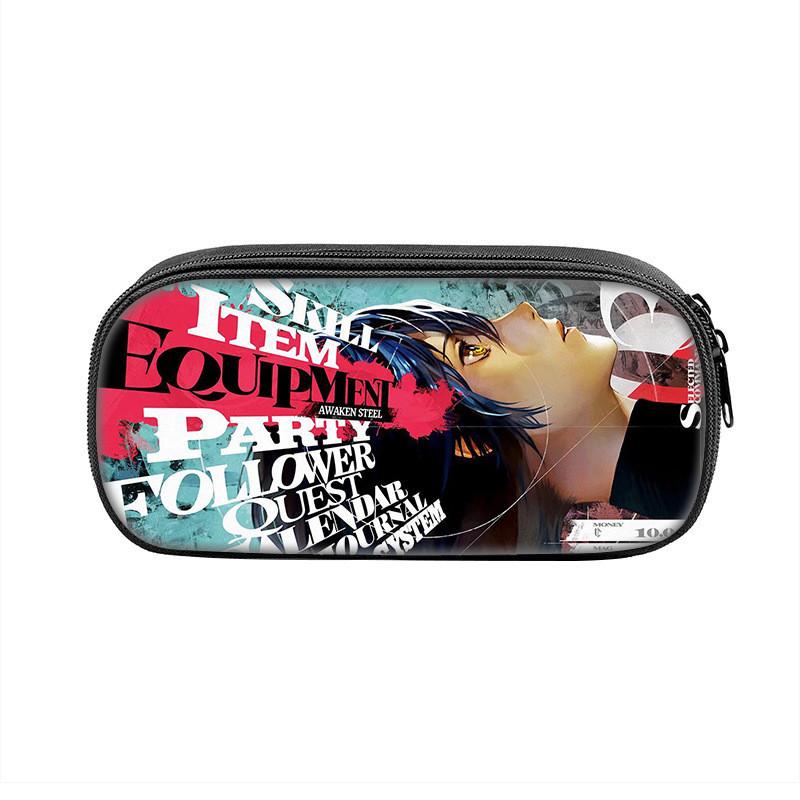 Refantazio Fantasy Theme Nylon Pencil Bag With Spacious Storage For Students