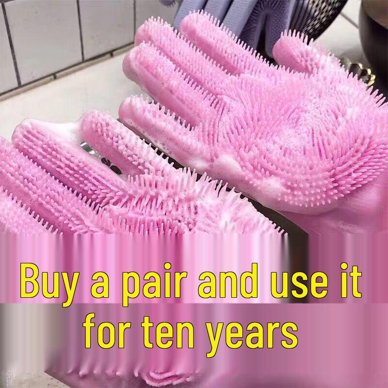 Silicone Dishwashing Gloves (10 Pairs)
