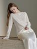 Aeskoneo Modern Pleated Blouse Cream At6Cda007Cr