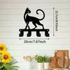Bohemian Style Metal Cat Key Hook Wall Mount Key Holder Organizer For Home Office Decor