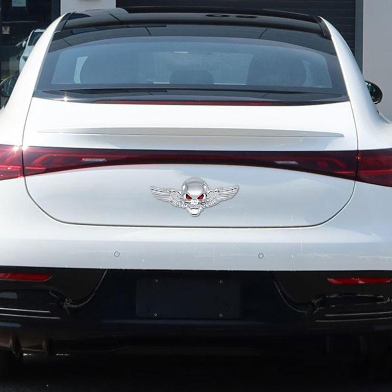 3D Metal Devil Skull Car Emblems Sticker Auto Badge Sticker Bumper Decal for Car SUV Truck Motorbike