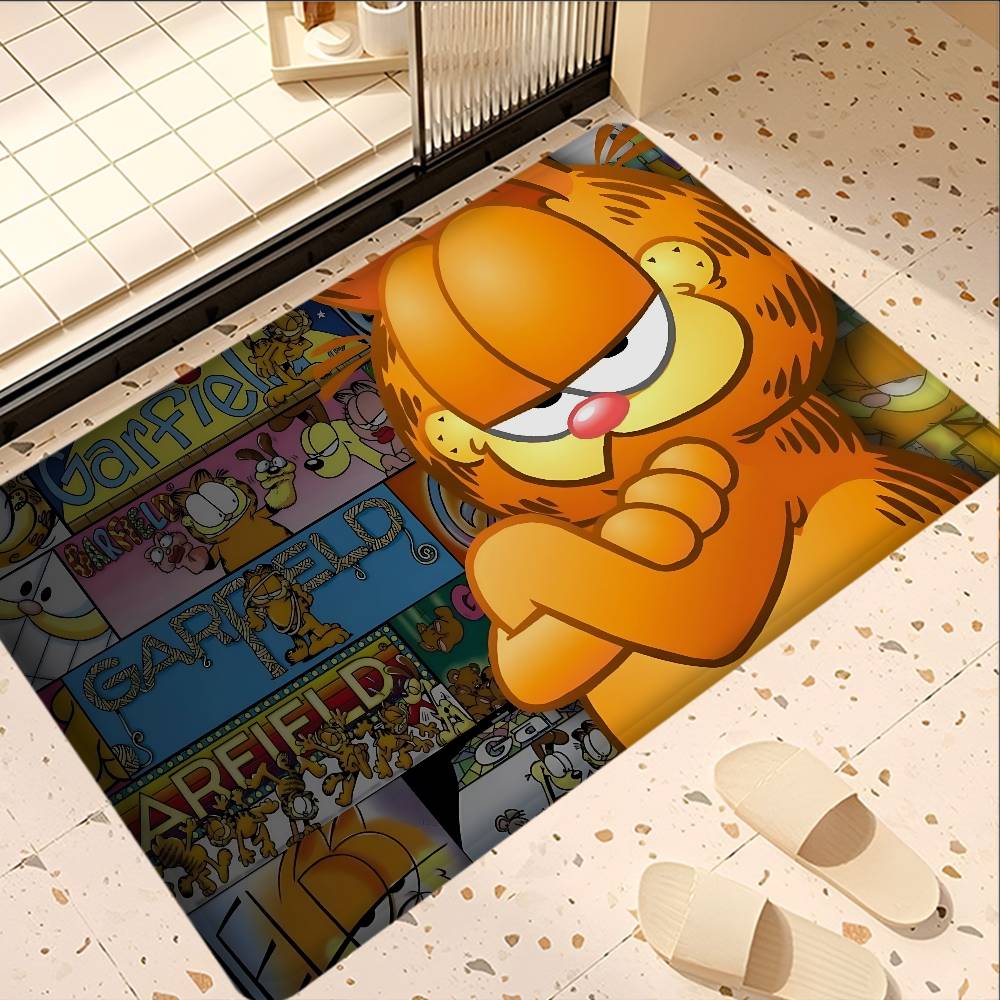Cute Anime G-Garfields Cat Floor Mat Rectangle Anti-slip Home Soft Badmat Front Door Indoor Outdoor Mat Hotel Decor Mat