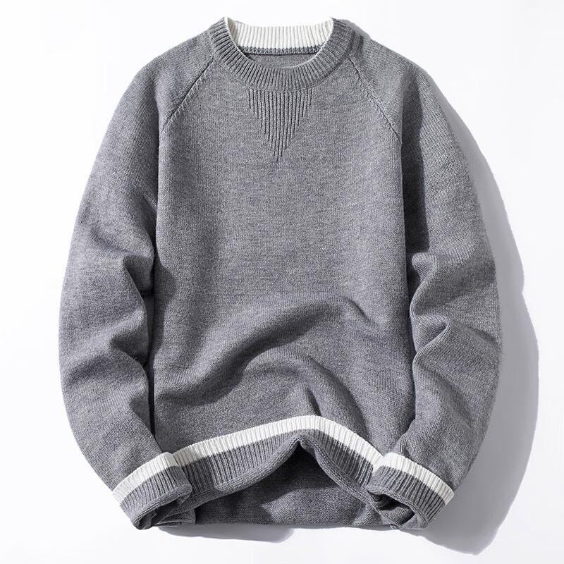 Tucano Men's Faux Two-Piece Round Neck Warm Sweater