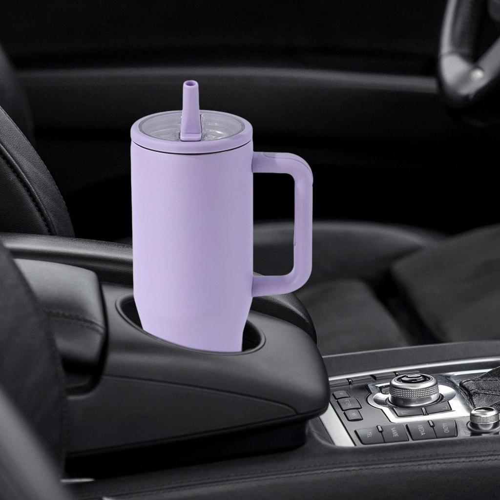 40 oz Tumbler with Handle Coffee Mug for Travel Keeps Hot/Cold Hours Iced Tea Black