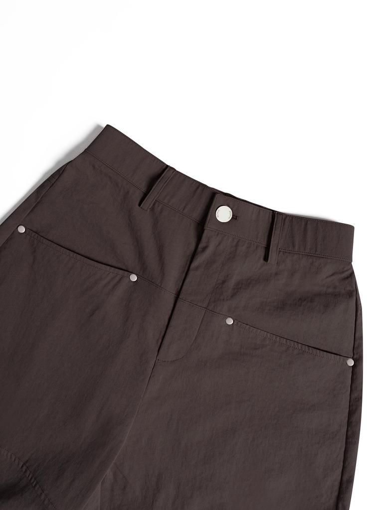 European & American Women's Elegant Solid Color Mid-Rise Cargo Pants - Loose Fit, All-Season Comfort, Straight Leg (Style 8135)