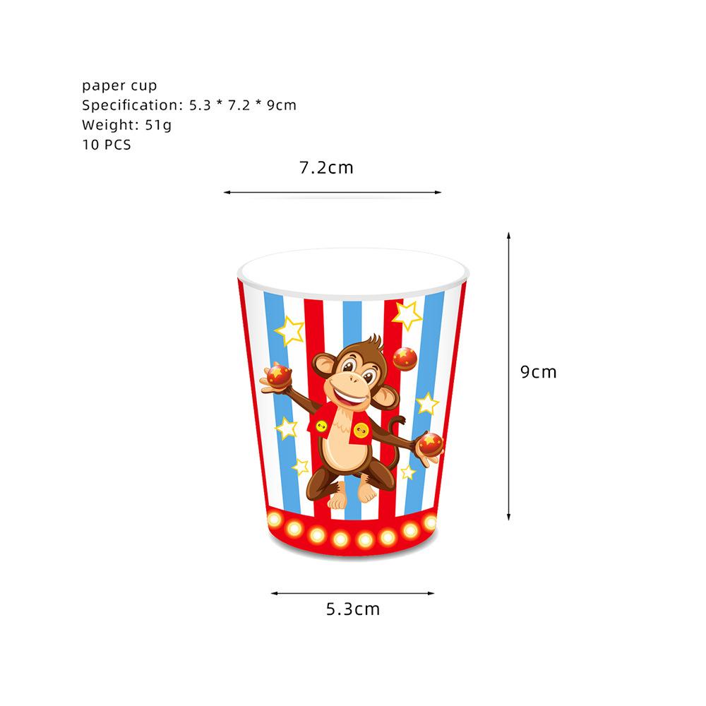 Carnival Circus Animals Decorations Banner Birthday Disposable Tableware Tablecloth Plate Cup Napkin Favors Party Supplie