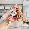 Creative Fun Italian Brainrot Keychain Tralalero Tralala Tung Tung Tung Sahur Ballerina Cappuccino Doll Keyrings Decoration Gift