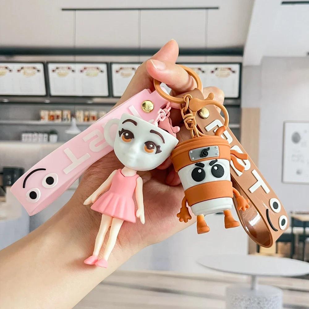Creative Fun Italian Brainrot Keychain Tralalero Tralala Tung Tung Tung Sahur Ballerina Cappuccino Doll Keyrings Decoration Gift