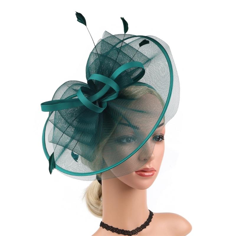 Retros Feather Mesh Hair Clip Handmade Elegant Hair Accessory For Women Wedding Party Retros Style Lightweight Decoration