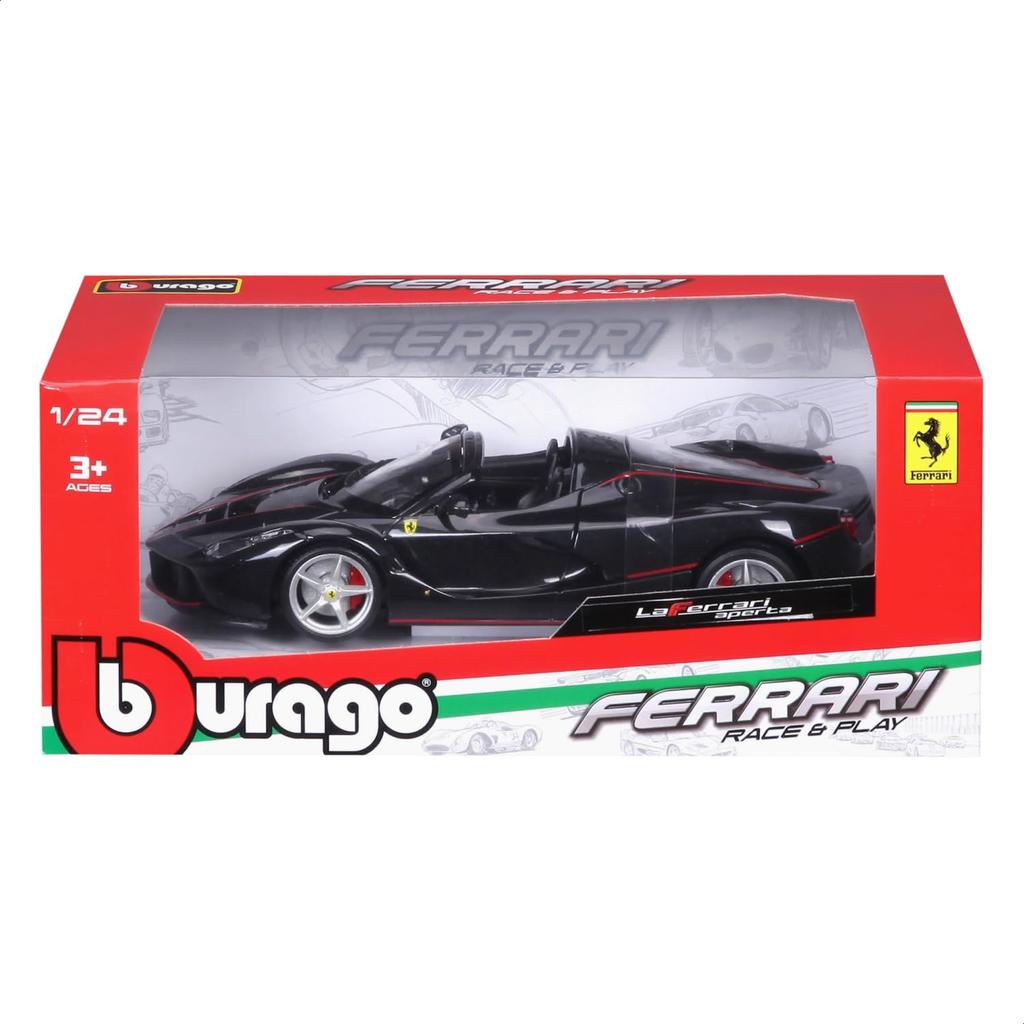 Bburago 1/24 Scale Ferrari LaFerrari Aperta Black / Diecast Model Car, Finished Model, 18-26022 BK [Parallel Import]