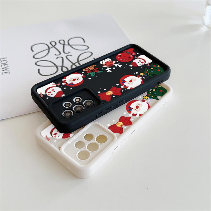 Cartoon Christmas Case For IPhone 11 14 15 Pro Max 13 12 Mini X XR XS Max 6 6S 7 8 Plus New Year Gift Silicone Protection Cover