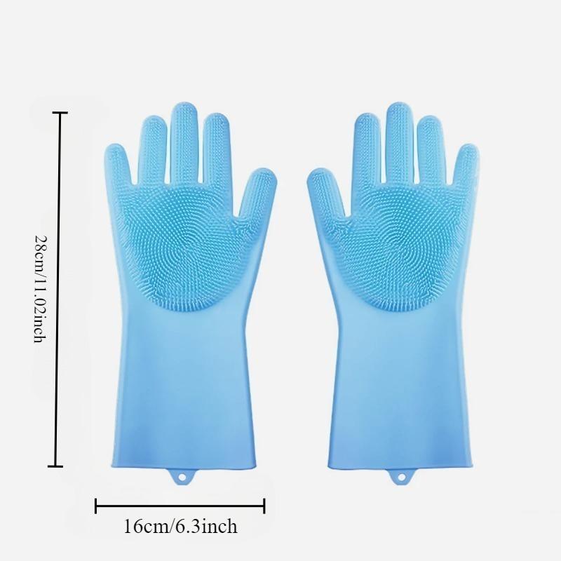 Pet Bath Gloves, Cat and Dog Gloves, Scratch-proof Pet Cleaning Gloves, Massage Durable Silicone Gloves Cleaning Brush