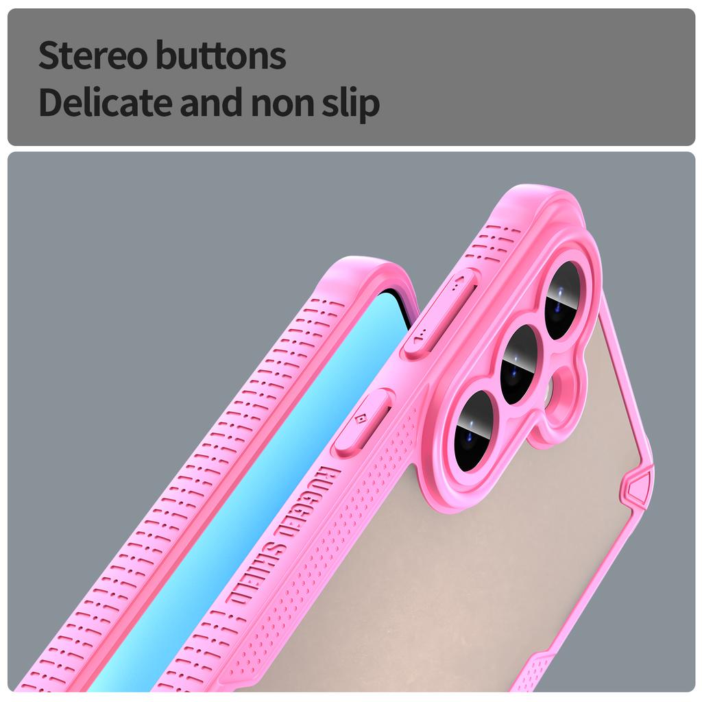 For Samsung Galaxy S26+ Case PC + TPU Semi-Transparent Frosted Finish Protective Phone Cover