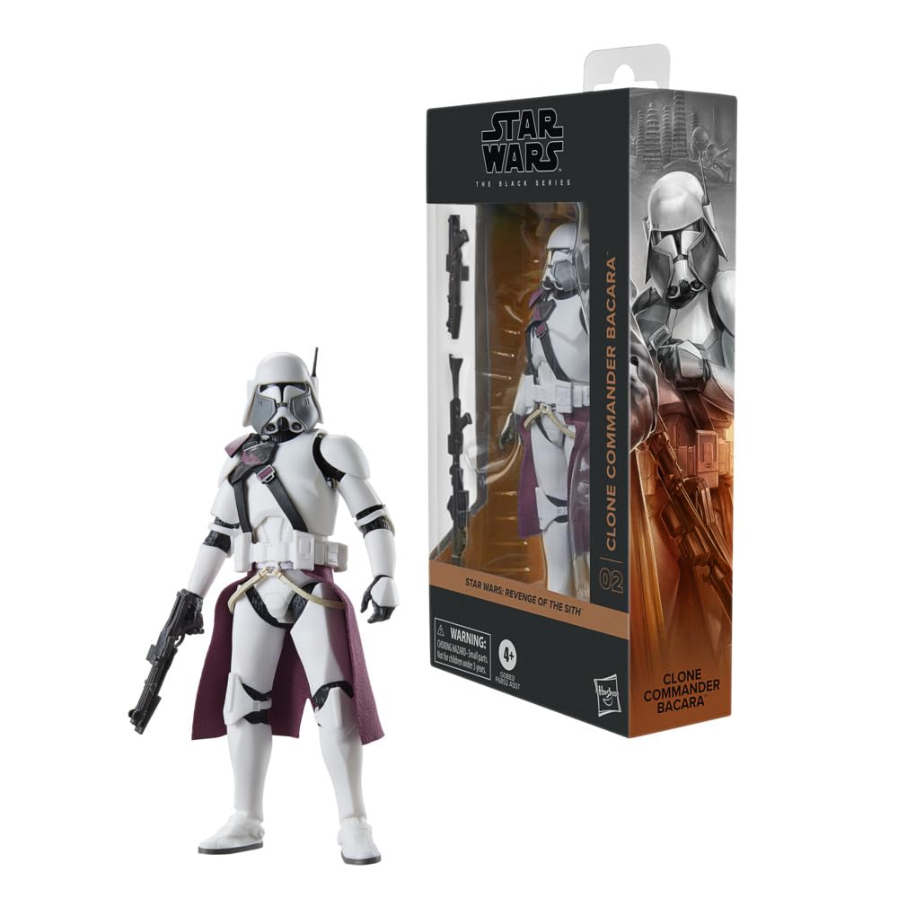 Hasbro Star Wars Black Series Clone Commander Bacara, Star Wars Episode III: Revenge of the Sith Collectible 15cm Action Figure G0883 Authentic