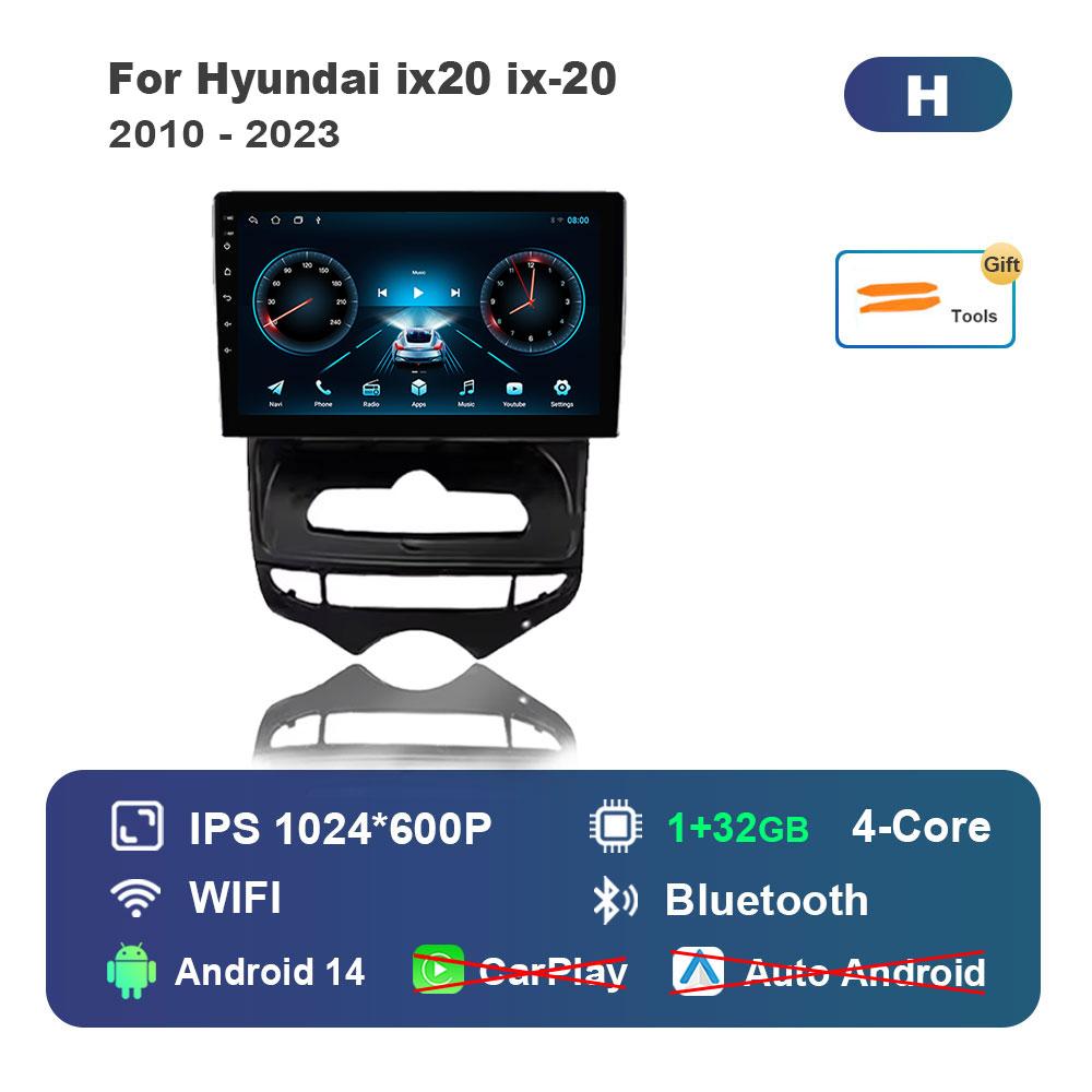 

Система Android 14 для Hyundai ix20 ix-20 2010 - 2025 Автомагнитола Видео Мультимедийный плеер GPS Навигация 4G Bluetooth WiFi Авто Инструменты