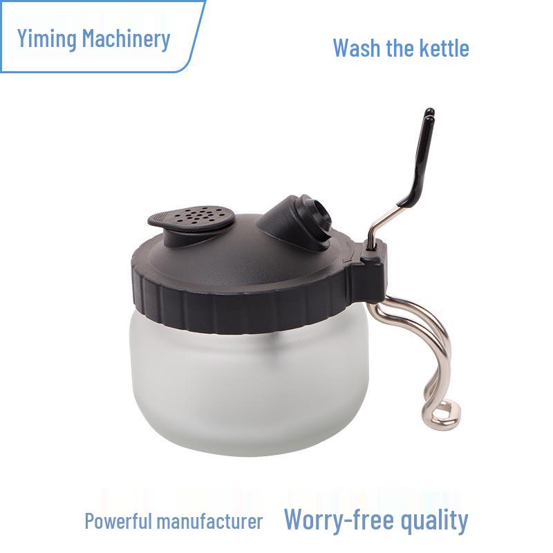 Airbrush Cleaning Kit: Glass Pot, Brush & Needle for Paint Waste Disposal