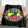 Ethiopian Flag With Lion And Stars Blanket Suitable for Sofas, Beds, Offices, And Camping - Perfect Gift for Halloween Christmas