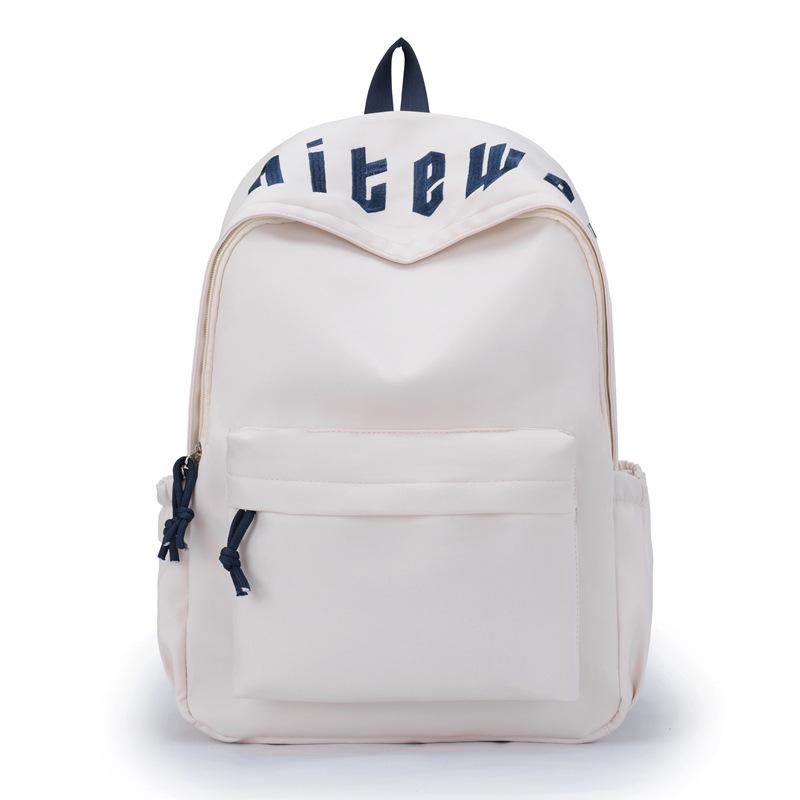 Schoolbag new Japanese high-value fresh backpack female junior high school student casual schoolbag simple large-capacity letter backpack