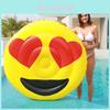 New Smiley Face Inflatable Ride-on Pool Float For Adults Eco-friendly Pvc Material Trendy Design