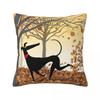 Autumn Hound Square Pillow Covers Polyester Room Greyhound Whippet Lurcher Dog Cushion Cover Cute Throw Pillow Case
