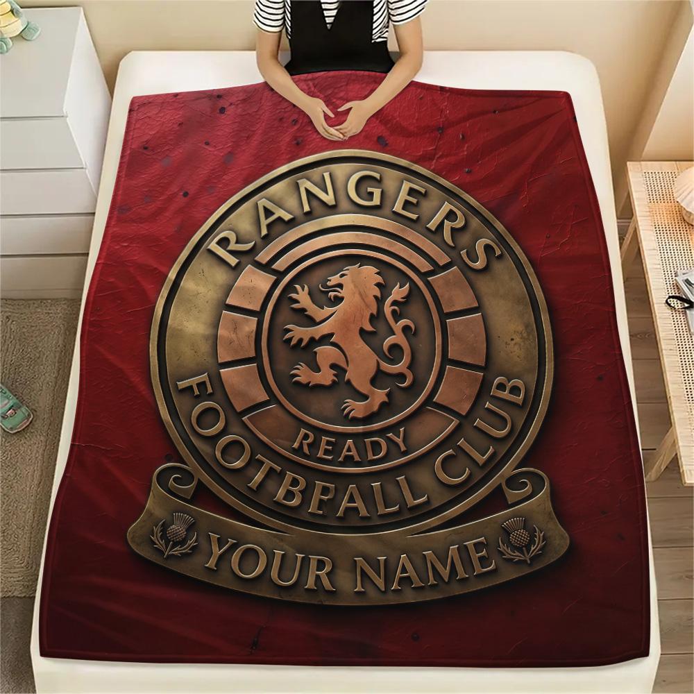 Custom Name Rangers Flannel Blanket, High Quality Comfortable for All Seasons, Home Decor, Warmth and Comfort