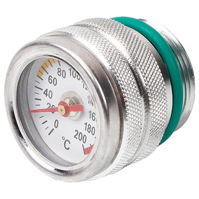 UP-BASE Motorrad Temperaturmesser Aluminium Motorrad M30 x P1.5 Silber