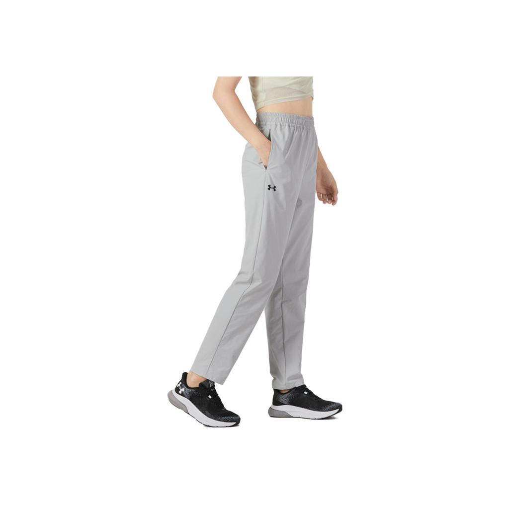 Under Armour Solid Color Straight Leg Casual Pants Women Bottoms Light-Gray 23600702-009