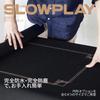 SLOWPLAY Godel Texas Hold'em Poker Mat, Round 120cm | Portable Playmat, Black & Champagne Gold, Water-Repellent, Noise-Dampening