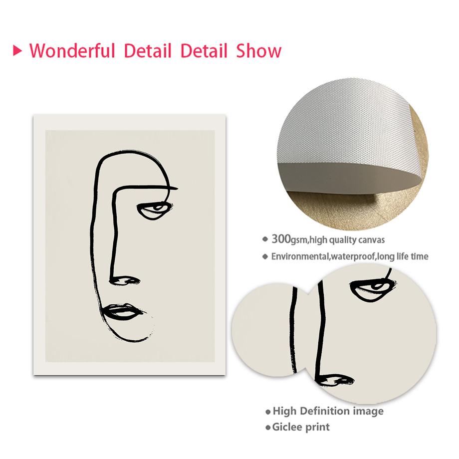 Abstrakte Linie Gesicht Vogel Picasso Nude Mädchen Wand Kunst Leinwand Malerei Nordic Poster Und Drucke Wand Bilder Für Wohnzimmer decor