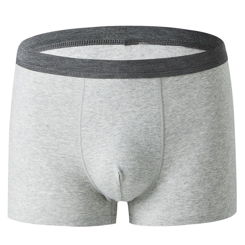 Large Size Men's Spring and Summer Cotton Youth Mid - Waist Flat Angle Underwear