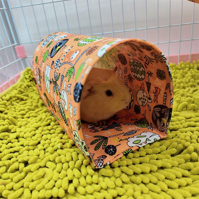 Hamster Hugger Dutch Rabbit Guinea Pig Tunnel Hiding Tent Nest All-Season Small Pet Concealed Passage Nest