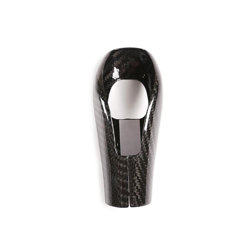 Clear 1 Piece Car Gear Shift Head Knob Decorative Cover Trim Dry Carbon Fiber Car Accessories For Alfa Romeo Giulia/Stelvio