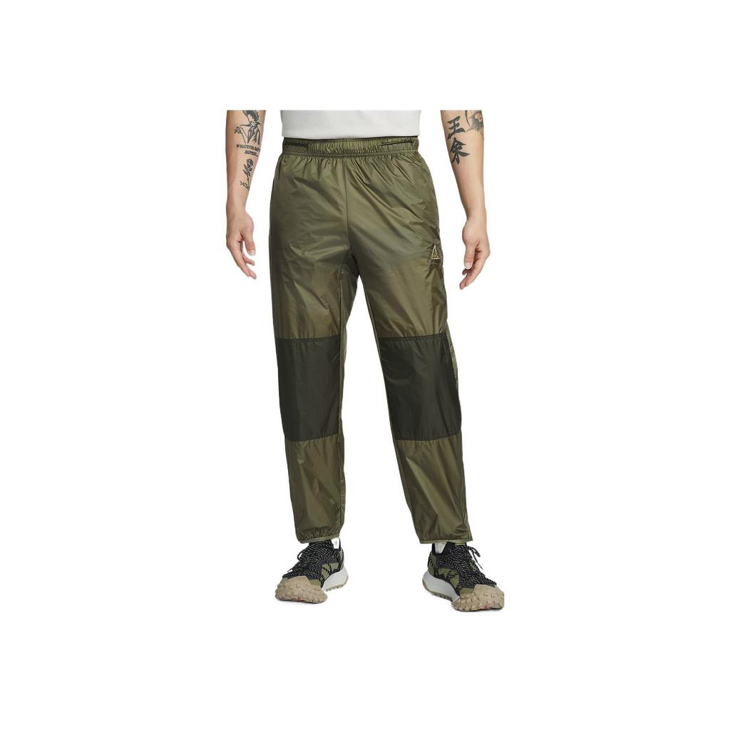 Nike Cinder Cone Logo Drawstring Sports Pants Men Bottoms Green DB1135-222